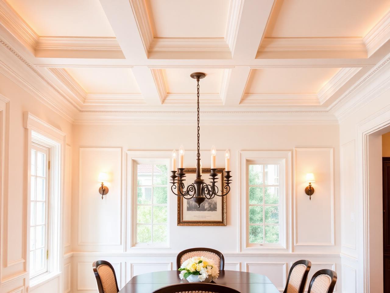 Coffered Ceiling & Trim